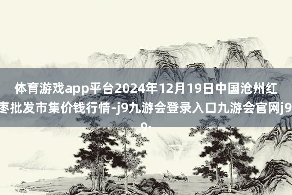 体育游戏app平台2024年12月19日中国沧州红枣批发市集价钱行情-j9九游会登录入口九游会官网j9·