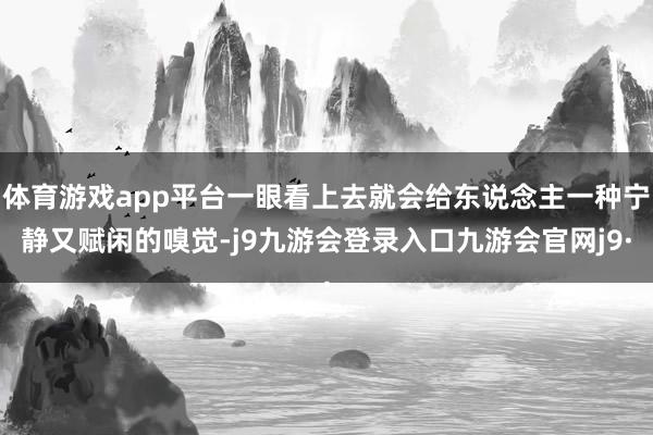 体育游戏app平台一眼看上去就会给东说念主一种宁静又赋闲的嗅觉-j9九游会登录入口九游会官网j9·